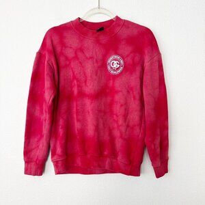Upcycled Bleach Tie Dye Obey Worldwide Women Medium Crewneck Pullover Sweatshirt